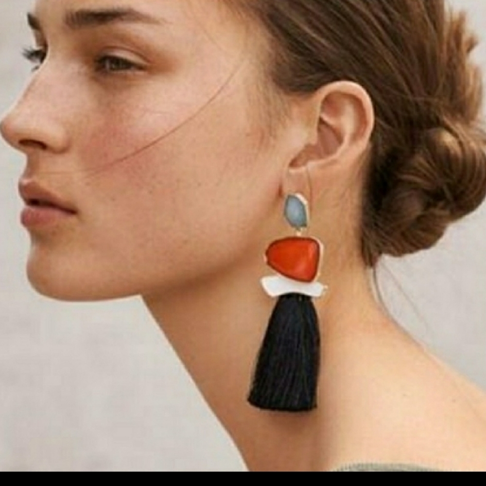 Long tassel earrings
